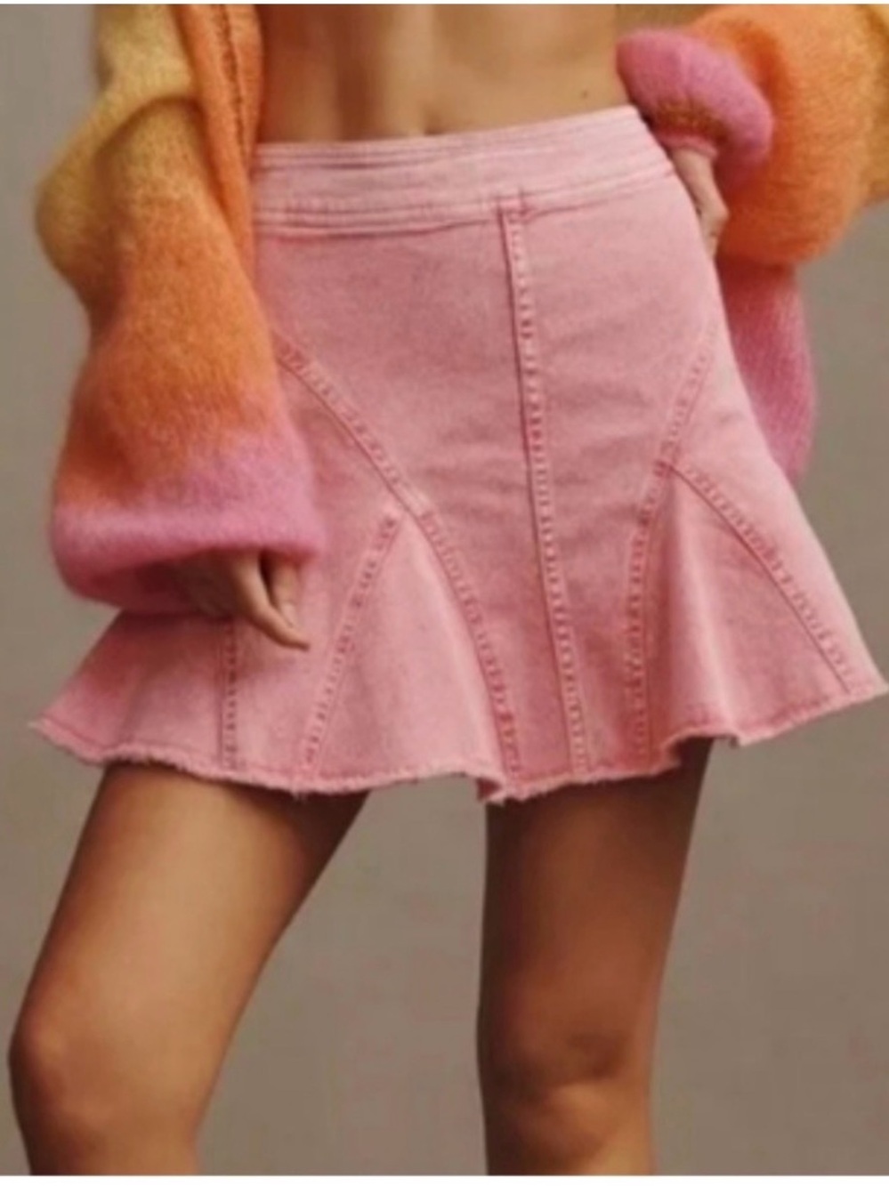 Anthropologie Denim Mini Skirt Size 2